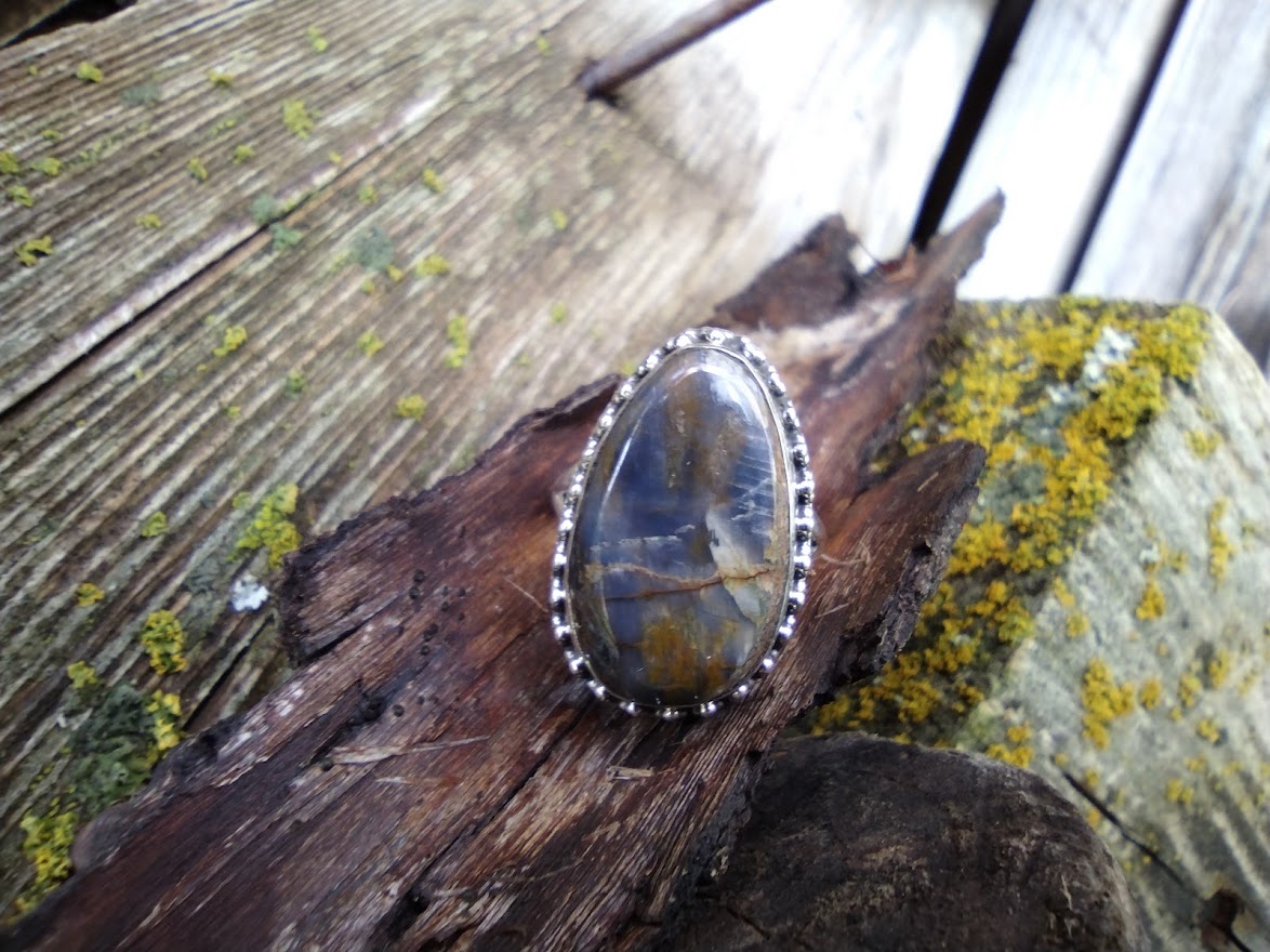 Sterling Silver Pietersite Ring Size 6.5