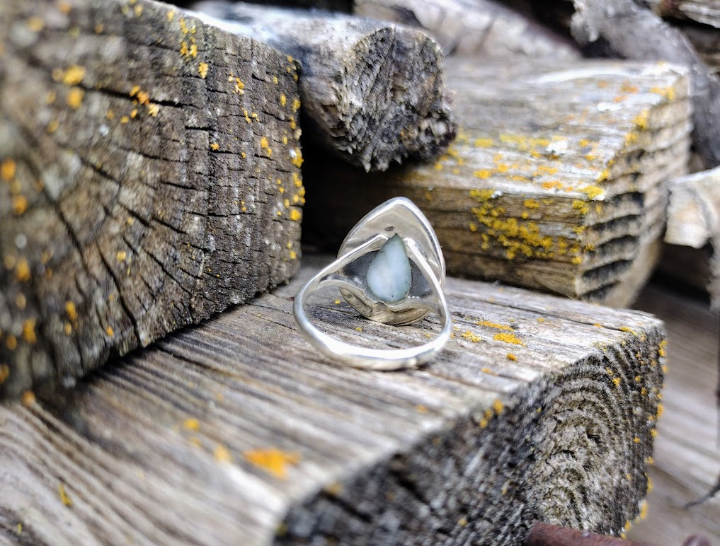Sterling Silver Larimar Ring Size 7