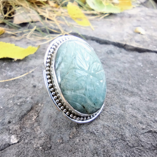 Aquamarine Ring | Size 7.5