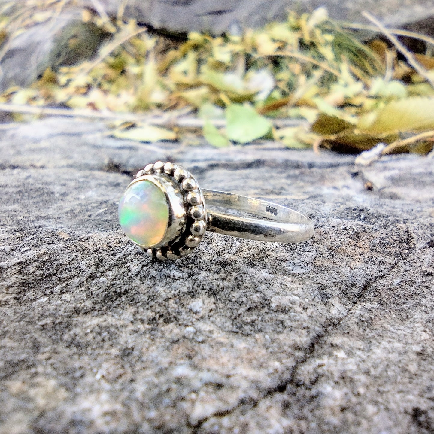 Ethiopian Fire Opal Ring | Size 7