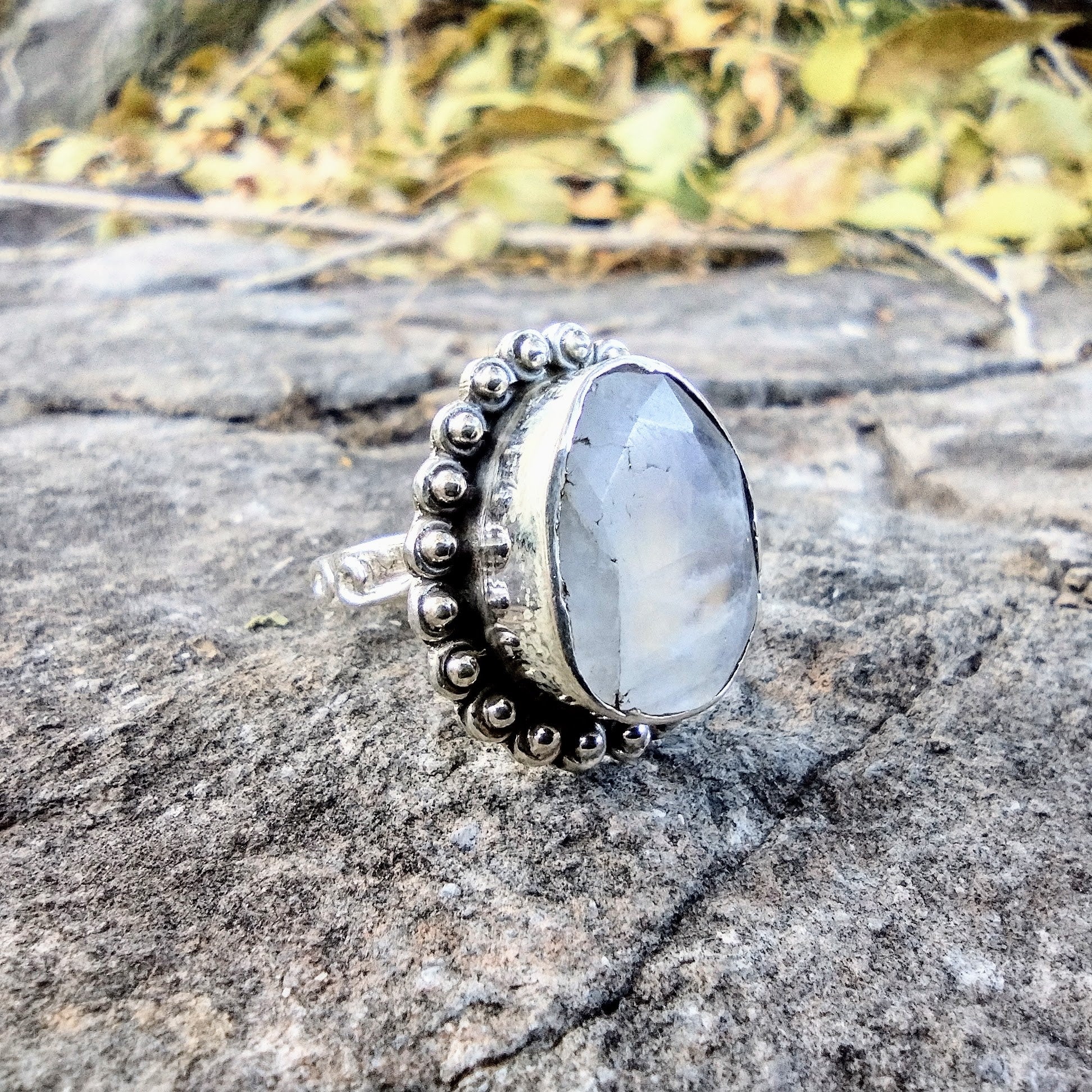 Rainbow sales moonstone rings