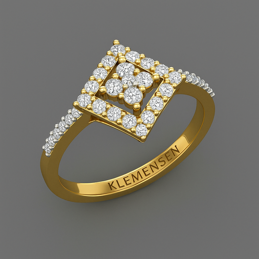 Square Cluster Diamond Ring