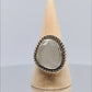 Sterling Silver Rough Cut Flash Rainbow Moonstone Ring Size 7.25