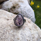 #111 Natural Carved Amethyst Ring