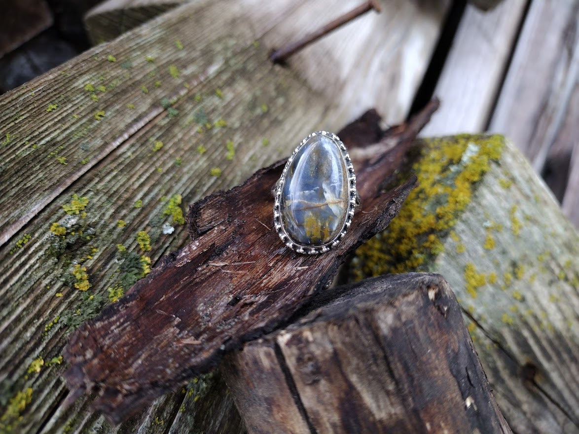 Sterling Silver Pietersite Ring Size 6.5